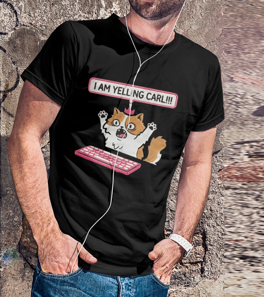 Cat Princess Donut I Am Yelling Carl Keyboard T-Shirt
