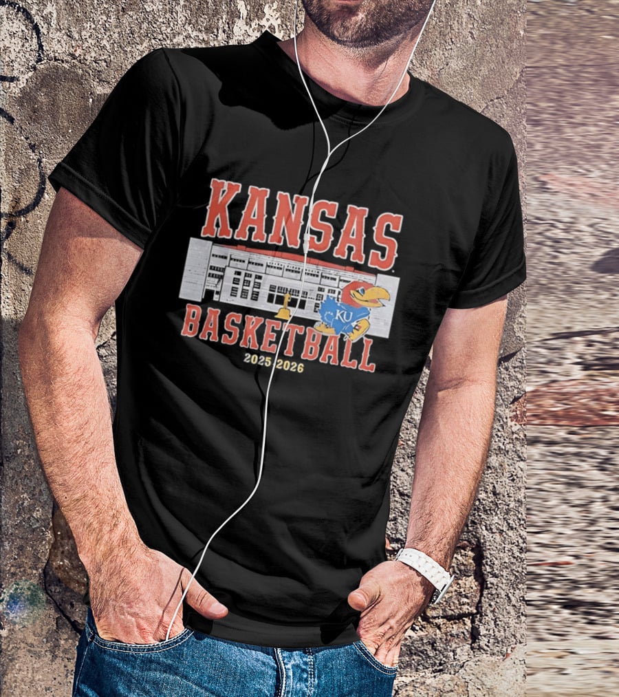 Kansas Jayhawks Basketball 2025 2026 Allen Fieldhouse KU T-Shirt