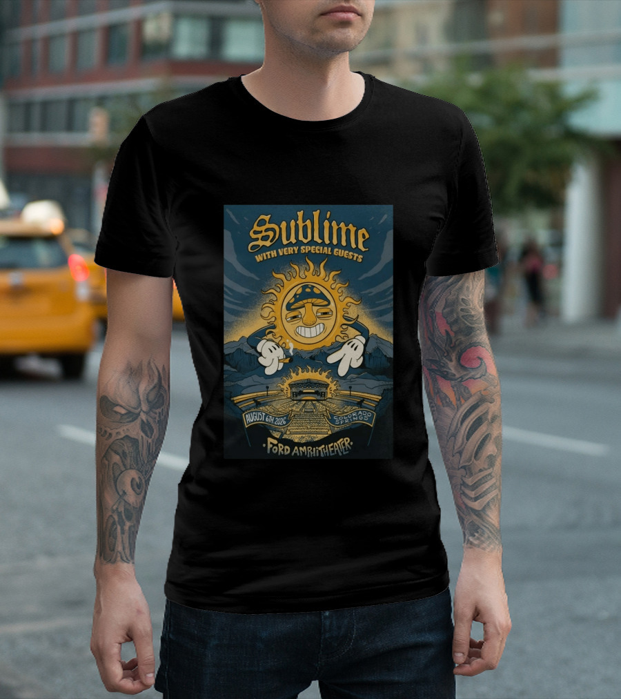 Sublime With Very Special Guests August 6 2026 Ford Amphitheater Colorado Springs T-Shirt