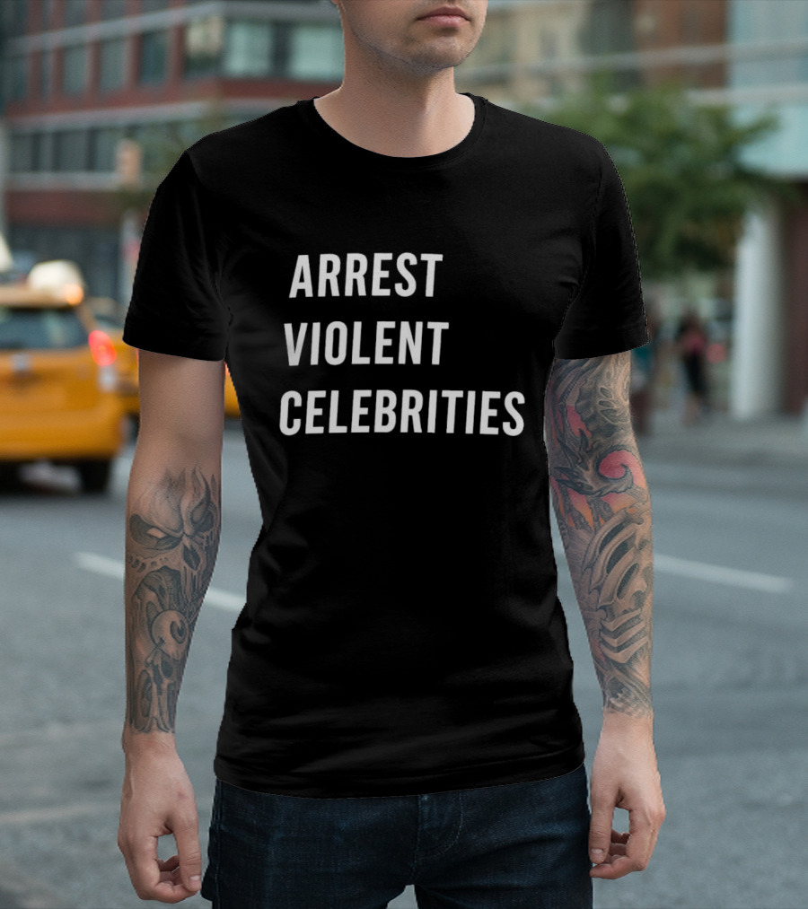 Arrest Violent Celebrities Alan Ritchson Topics T-Shirt