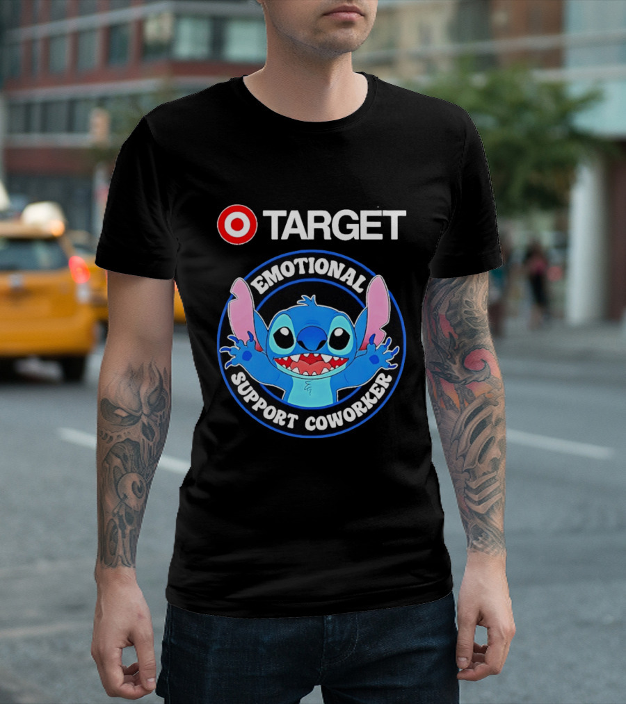 Target Happy Stitch Emotional Support Coworker T-Shirt