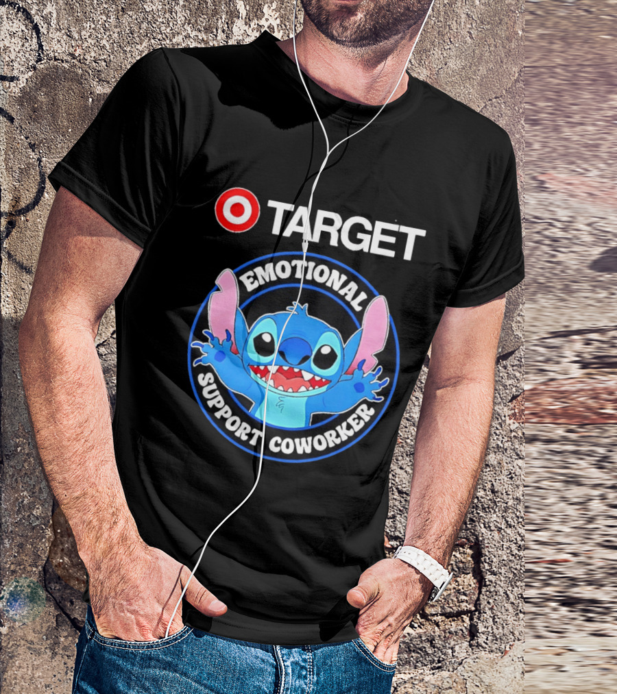 Target Happy Stitch Emotional Support Coworker T-Shirt