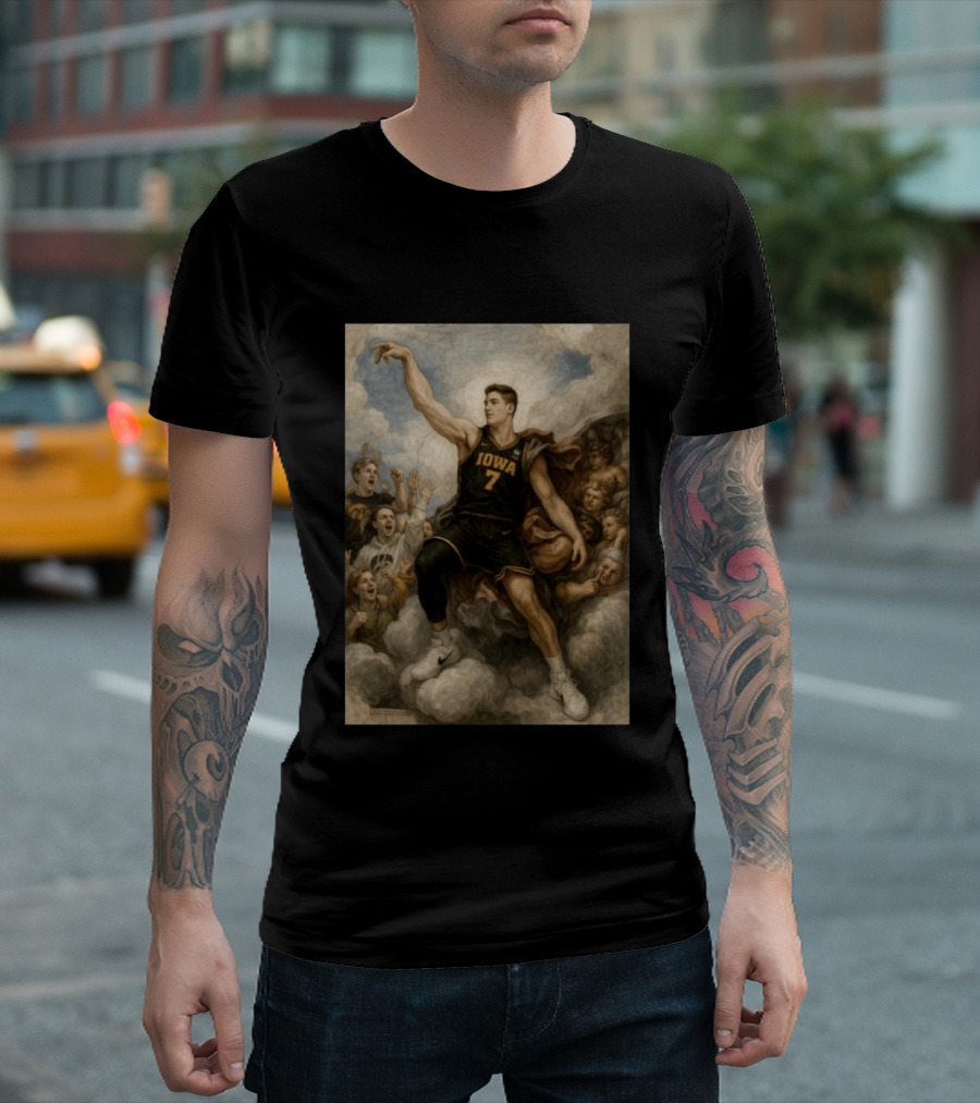 Iowa Hawkeyes Alvaro Folgueiras Number 7 Basketball Renaissance Style Fans T-Shirt