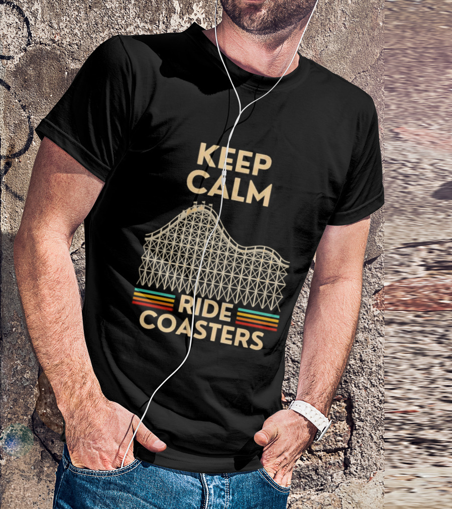 Keep Calm Ride S Retro Amusement Park T-Shirt