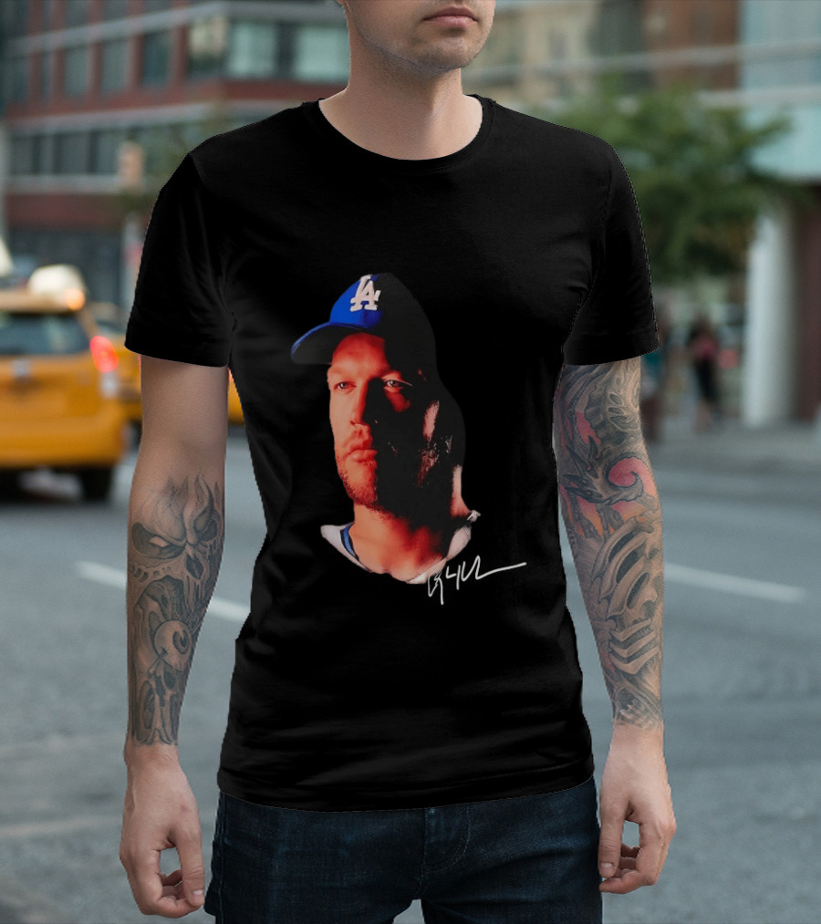 Clayton Kershaw LA Dodgers Baseball Cap Image T-Shirt