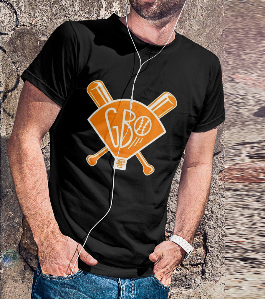 GBO Baseball Orange Crossed Bats University Of Tennessee Vols T-Shirt