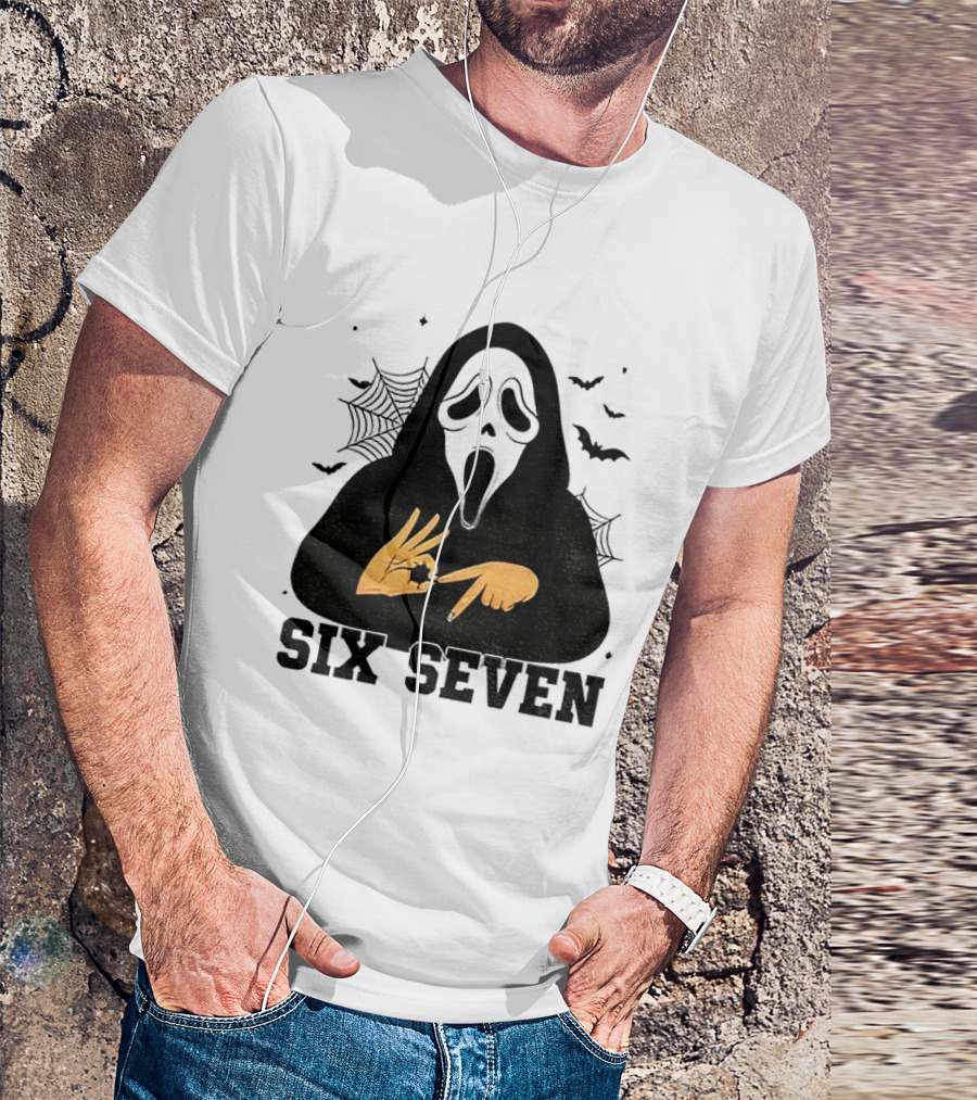 Ghostface Six Seven Halloween Bundle Bats And Webs T-Shirt
