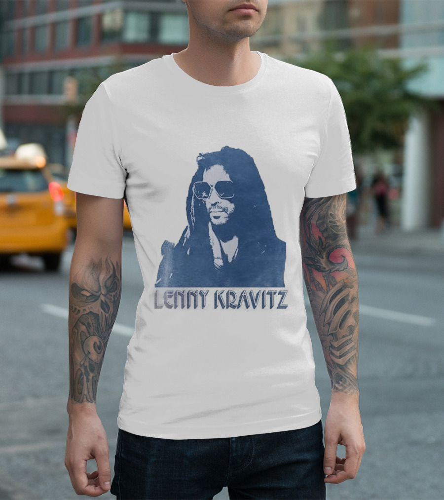 Lenny Kravitz Blue Sunglasses Las Vegas T-Shirt