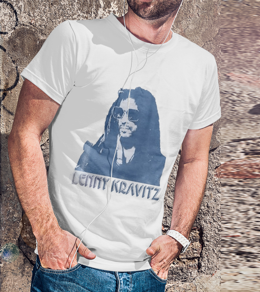Lenny Kravitz Blue Sunglasses Las Vegas T-Shirt