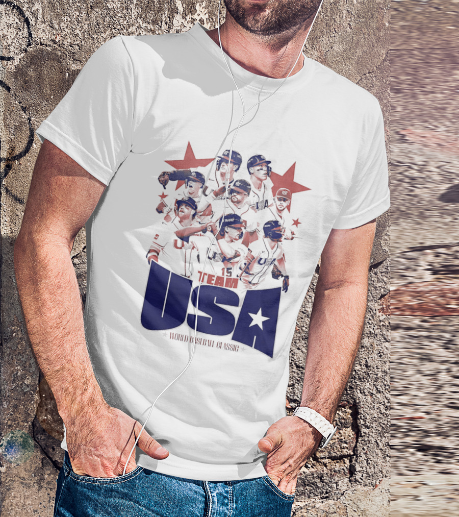 TEAM USA Baseball World Classic Players Lineup Stars T-Shirt