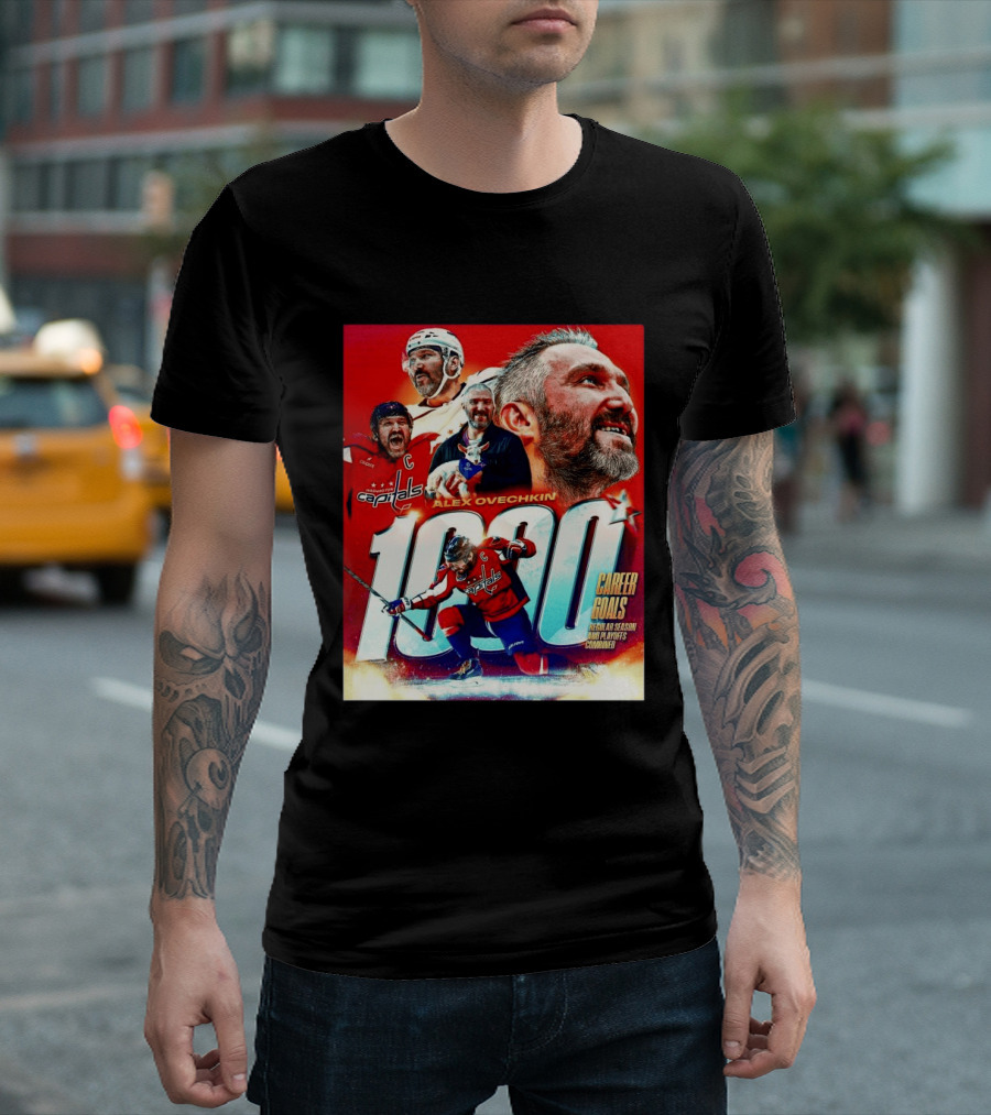 Alex Ovechkin Capitals 1000 Career Goals Iconic NHL T-Shirt