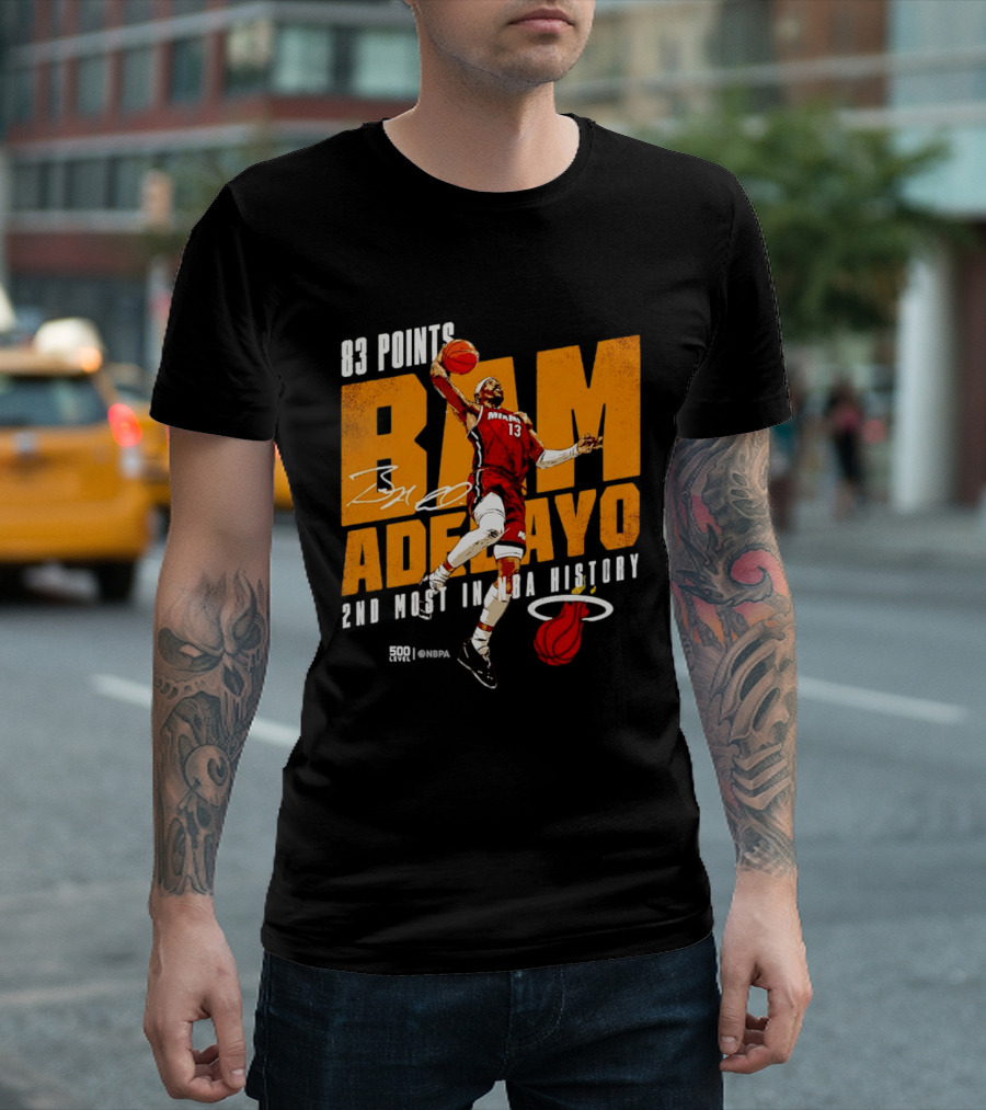 83 Points Bam Adebayo Miami Heat 2nd Most In NBA History T-Shirt
