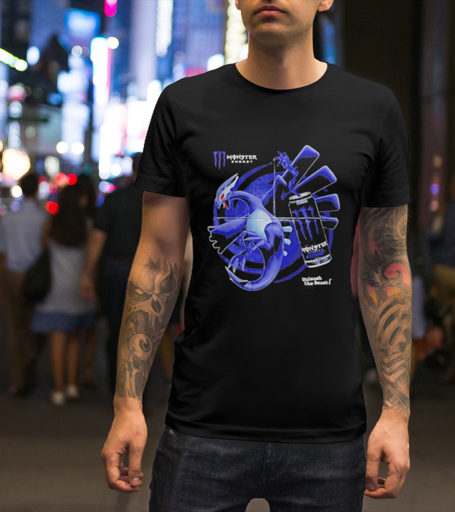 Shadow Lugia Meets Monster Energy Mixxd Burst Fusion T-Shirt