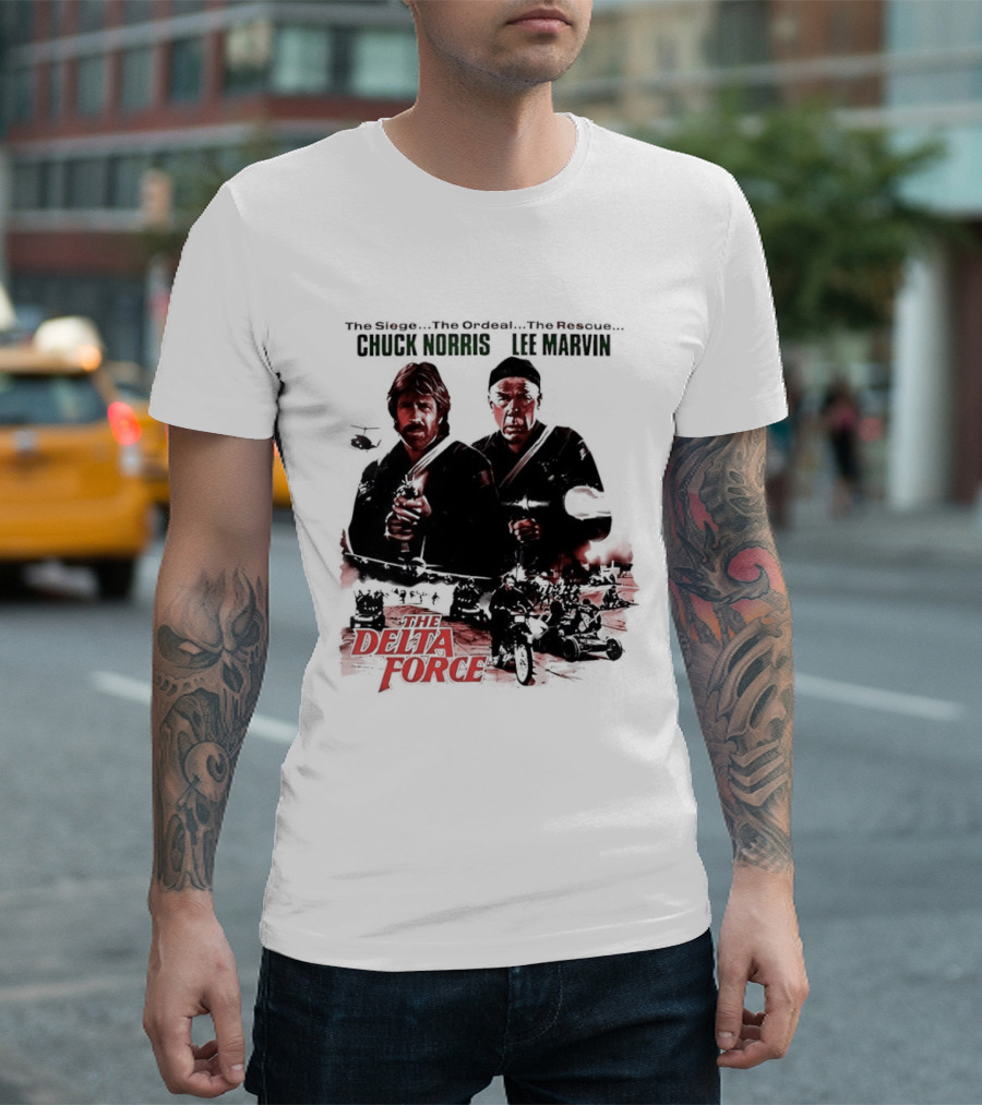 The Delta Force 1986 Chuck Norris Lee Marvin Movie T-Shirt