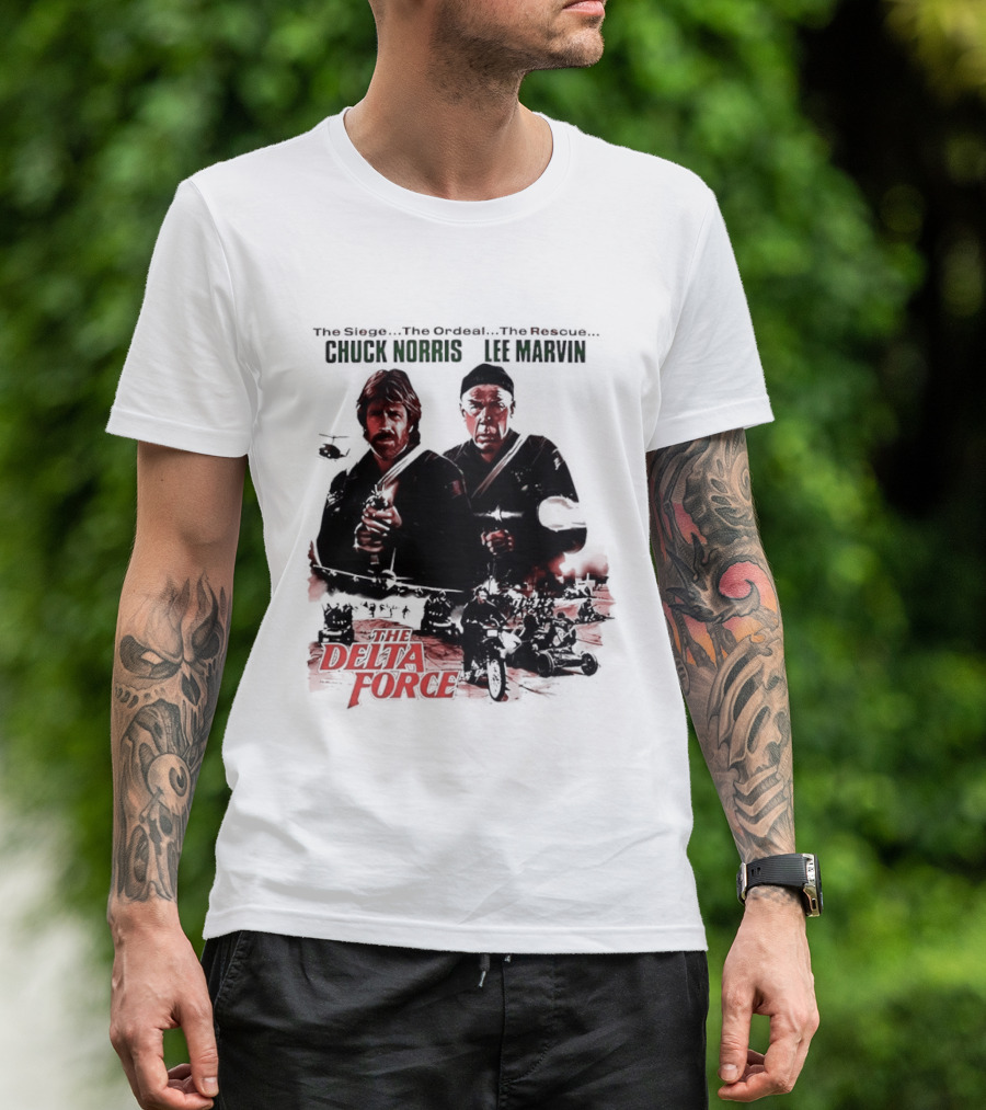 The Delta Force 1986 Chuck Norris Lee Marvin Movie T-Shirt