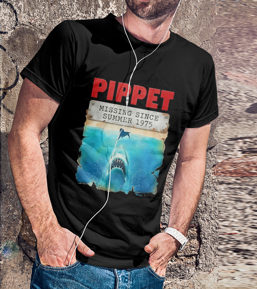 Pippet Missing Since Summer 1975 Shark Attack Scene T-Shirt