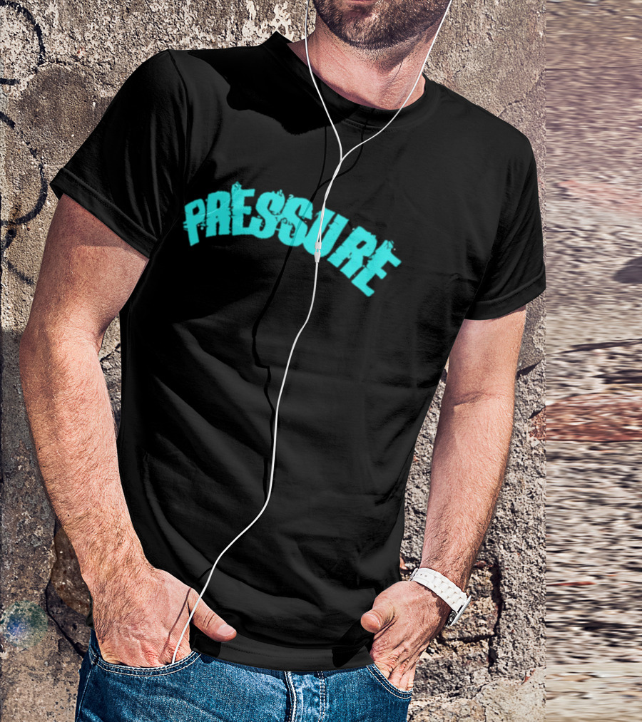 Pressure Teal Distressed Arched T-Shirt
