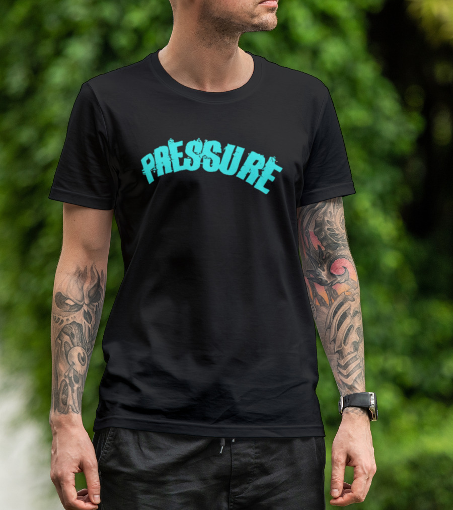 Pressure Teal Distressed Arched T-Shirt
