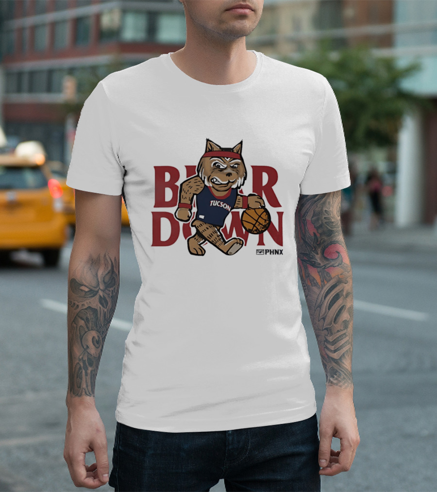 Arizona Wildcats Basketball Bear Down PHNX Tucson Jersey T-Shirt