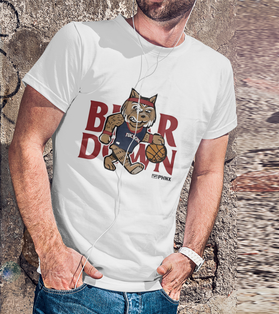 Arizona Wildcats Basketball Bear Down PHNX Tucson Jersey T-Shirt