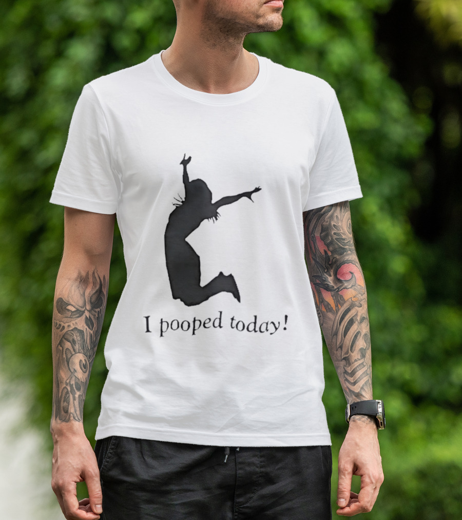 I Pooped Today Jumping Silhouette Celebration T-Shirt