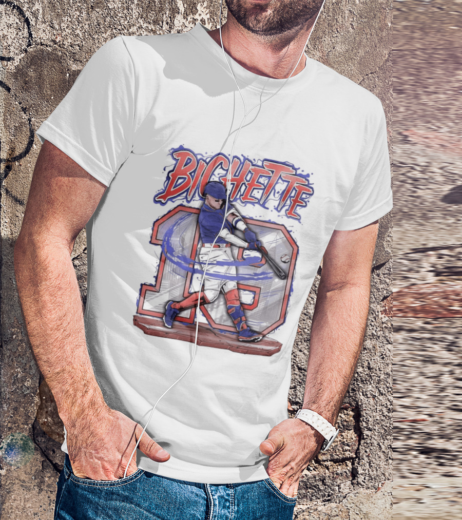 Bo Bichette 19 New York Mets Baseball 2026 City Skyline Blazing T-Shirt