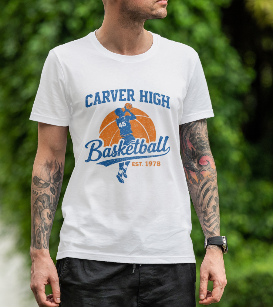 Carver High Basketball 45 Player Est 1978 T-Shirt
