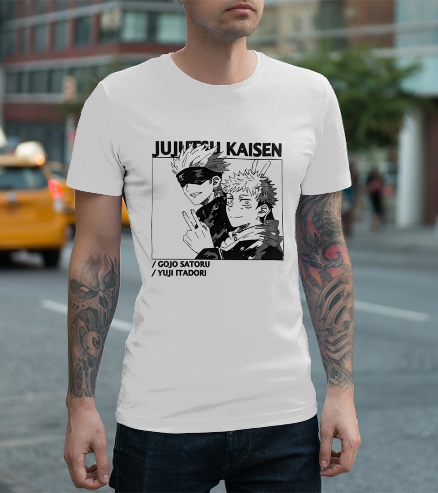 Jujutsu Kaisen Gojo Satoru Yuji Itadori Anime Characters T-Shirt