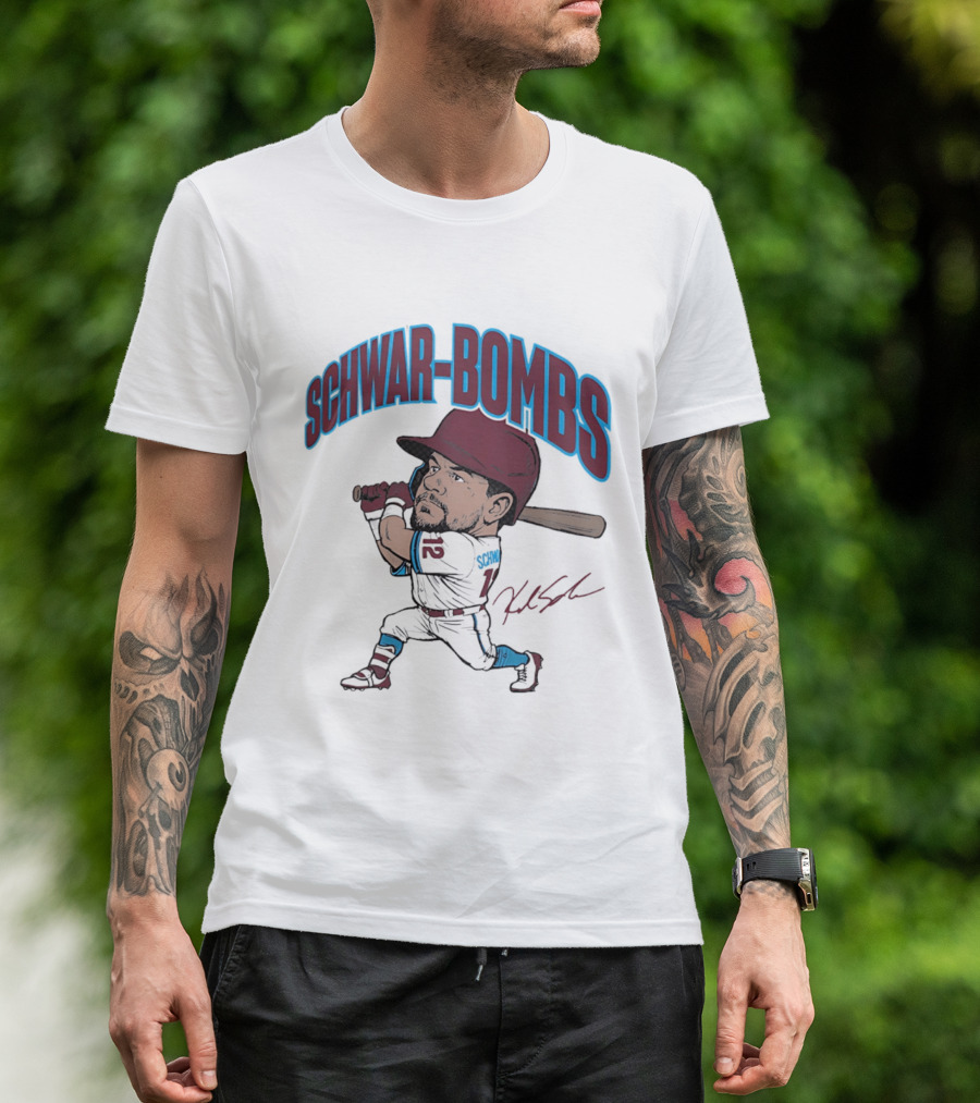 SchwarBombs Kyle Schwarber Philadelphia Phillies Caricature T-Shirt