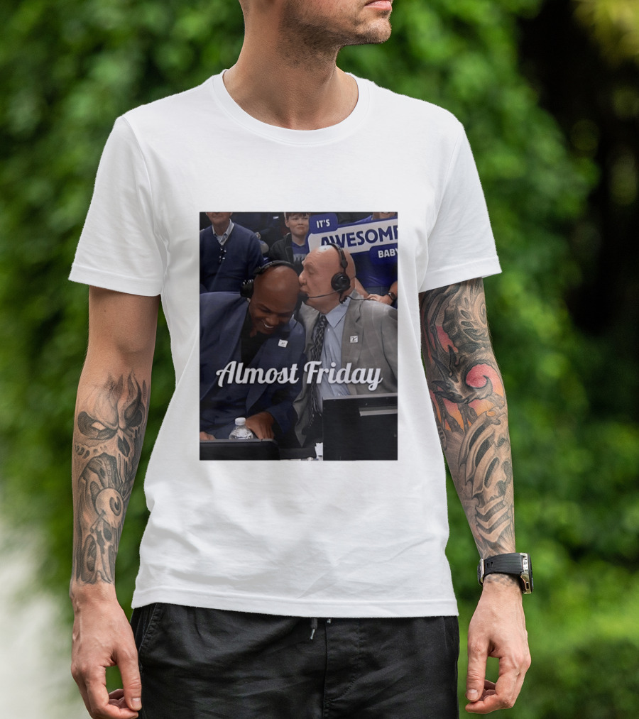 Dick Vitale Kissing Charles Barkley Almost Friday It's Awesome Baby T-Shirt