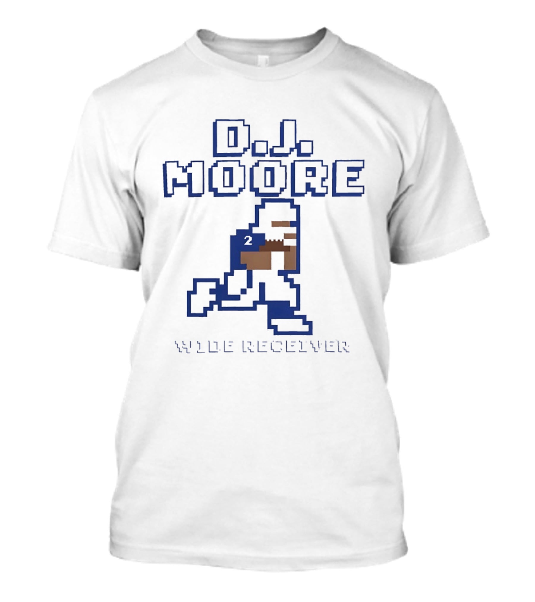 D.J. Moore Wide Receiver Carolina Panthers Football Pixel T-Shirt