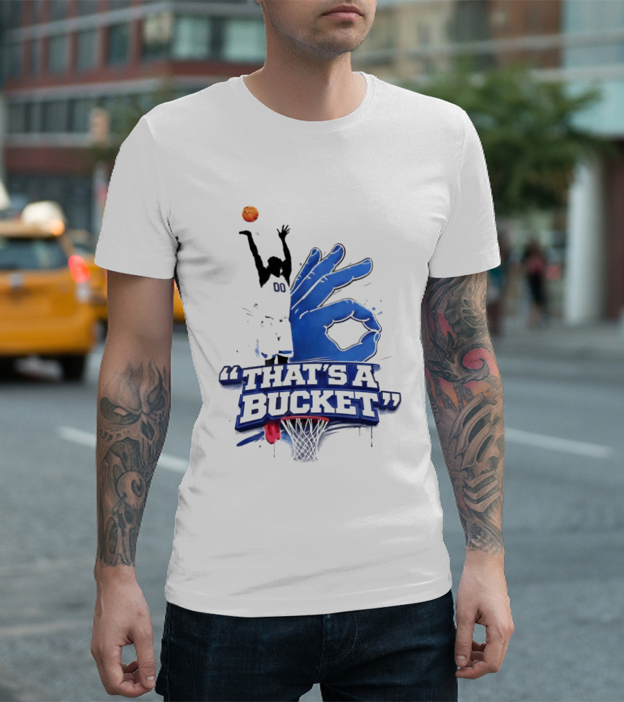 00 That's A Bucket Basketball Shot Gesture T-Shirt