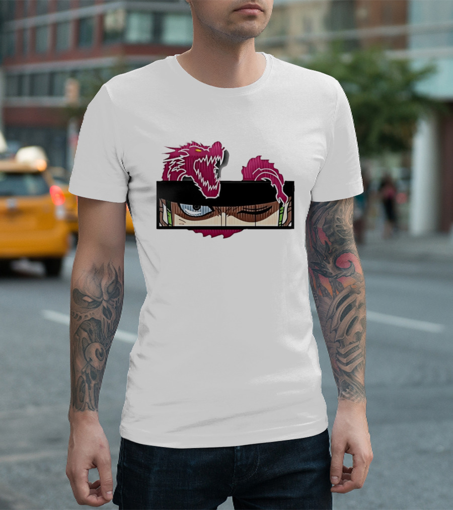 One Piece Roronoa Zoro Wano Purple Dragon Eyes Anime Manga T-Shirt