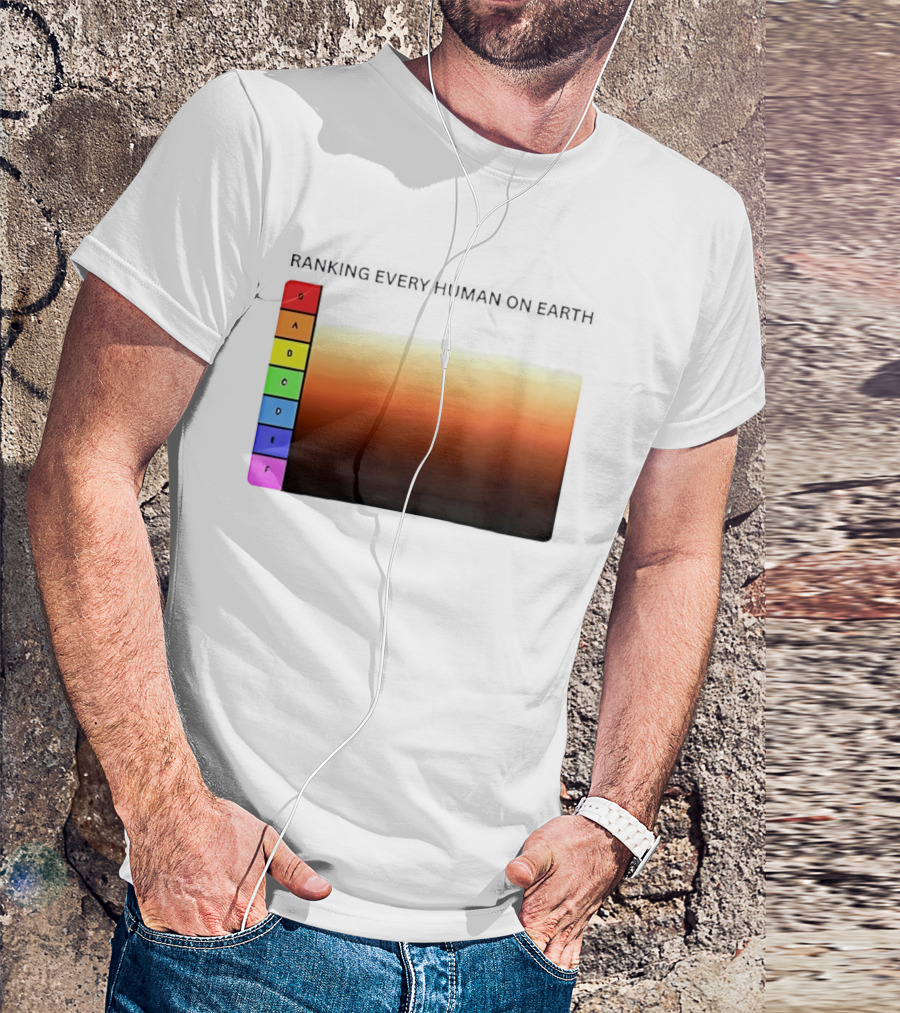 Ranking Every Human On Earth Tier List Gradient Chart T-Shirt