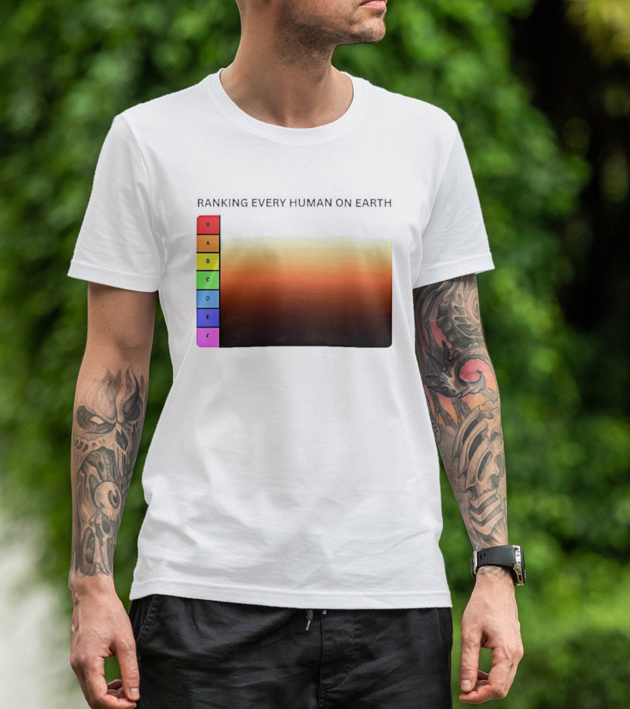 Ranking Every Human On Earth Tier List Gradient Chart T-Shirt