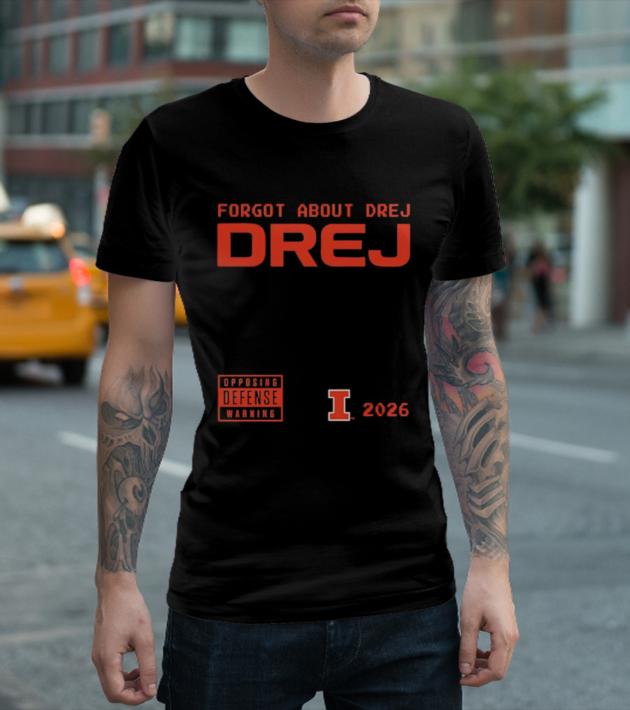 Andrej Stojakovic Illinois Fighting Illini Forgot About Drej Defense Warning 2026 T-Shirt