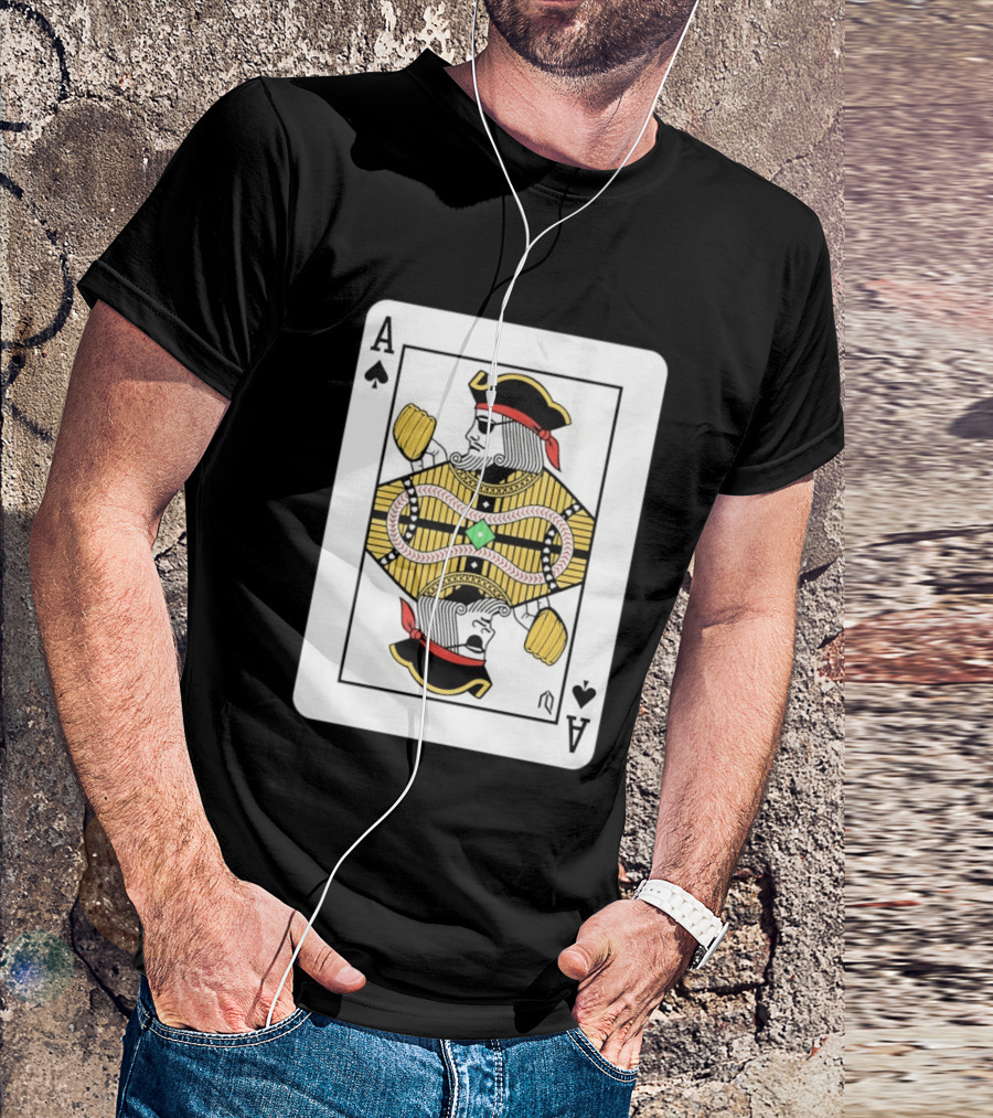Athlete Ace Of Spades Playing Card Pirate T-Shirt