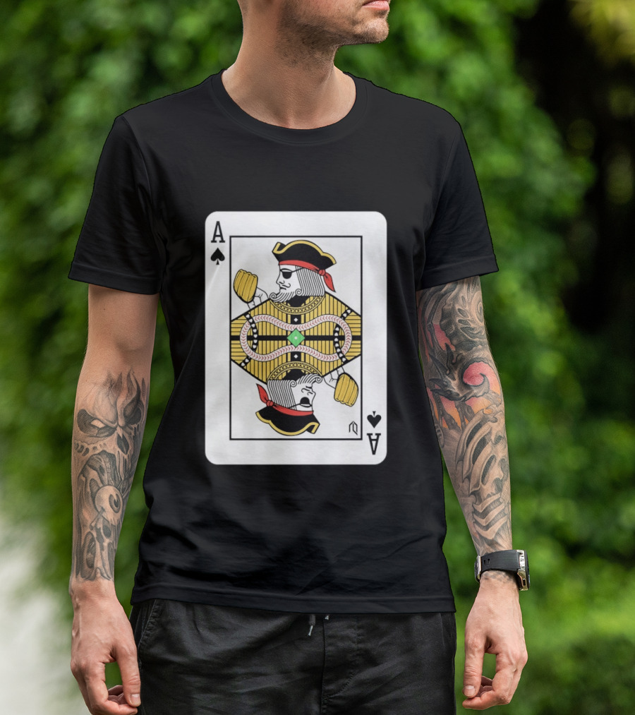 Athlete Ace Of Spades Playing Card Pirate T-Shirt