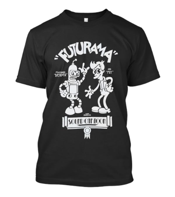 Futurama Featuring Bender And Fry Sound O Vision Cartoon T-Shirt