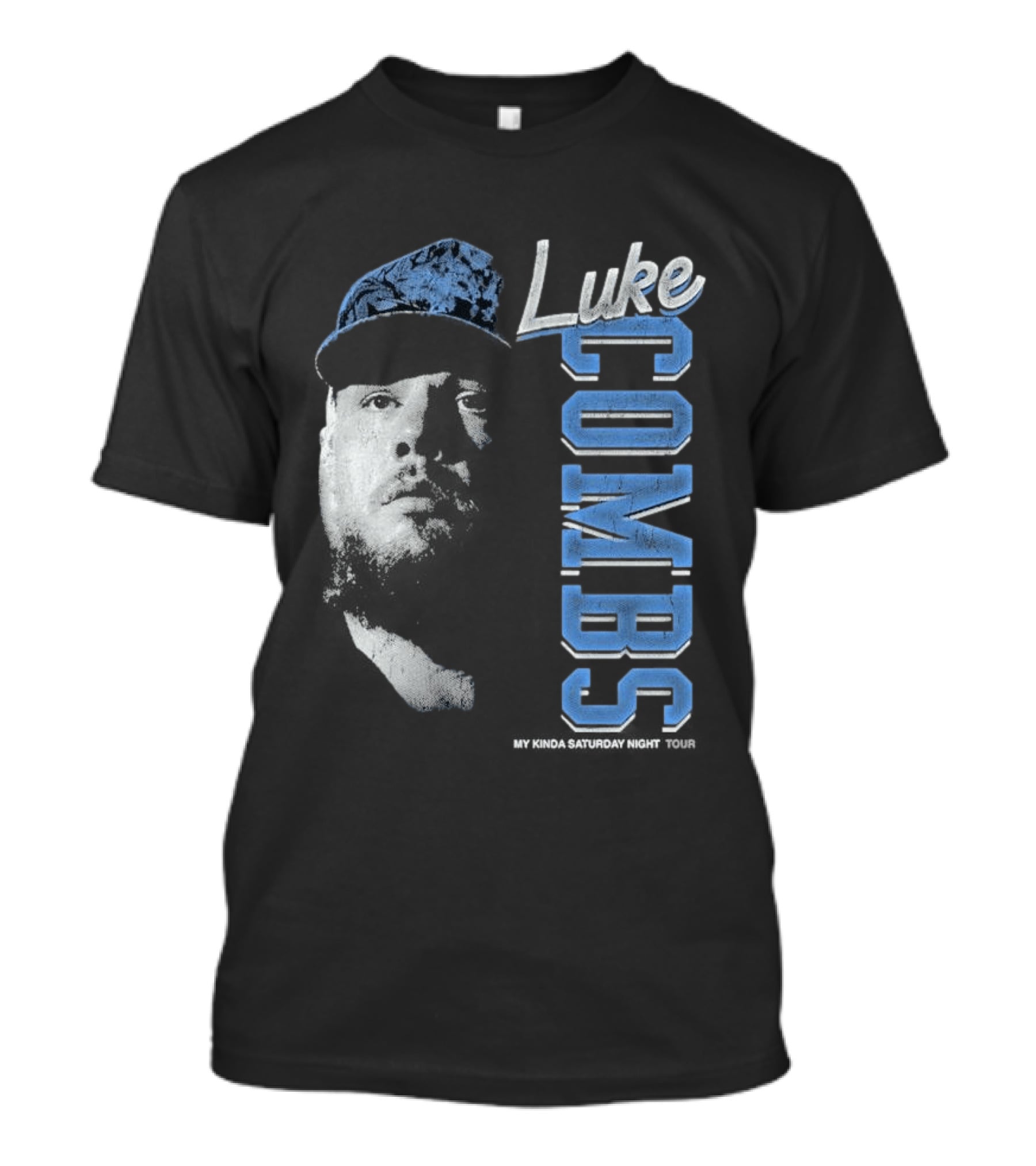 Luke Combs My Kinda Saturday Night Tour Hat And Bearded Face T-Shirt