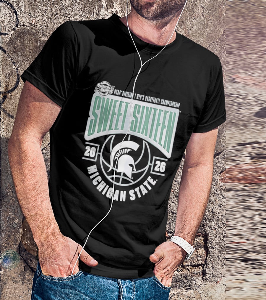 NCAA Division I Men's Basketball Championship Sweet Sixteen Michigan State 2026 T-Shirt