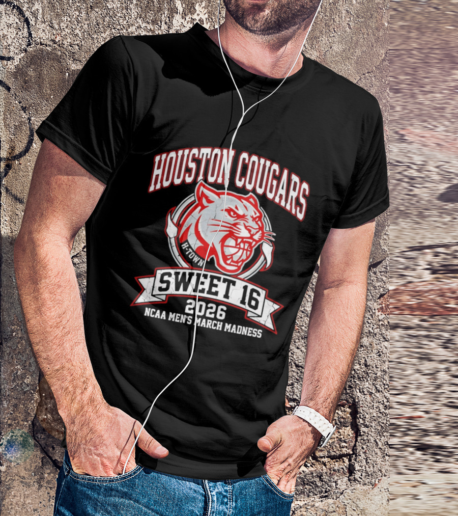 Houston Cougars B Town Sweet 16 2026 NCAA Men's March Madness T-Shirt