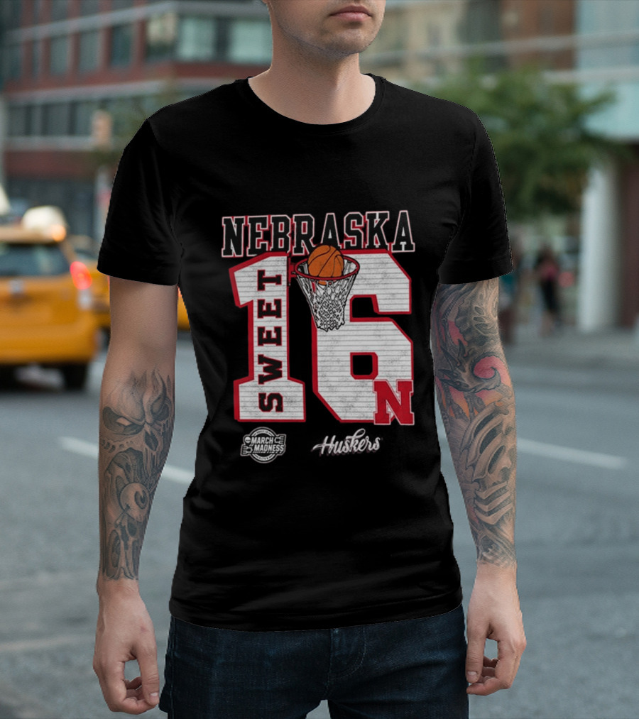 Nebraska Cornhuskers Basketball Sweet 16 March Madness 2026 T-Shirt