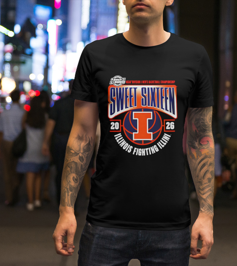 Illinois Fighting Illini Sweet Sixteen NCAA Men's Basketball 2026 T-Shirt