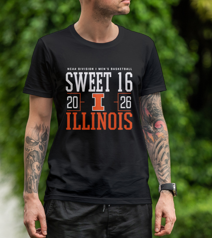 Illinois NCAA Division I Men's Basketball Sweet 16 2026 T-Shirt