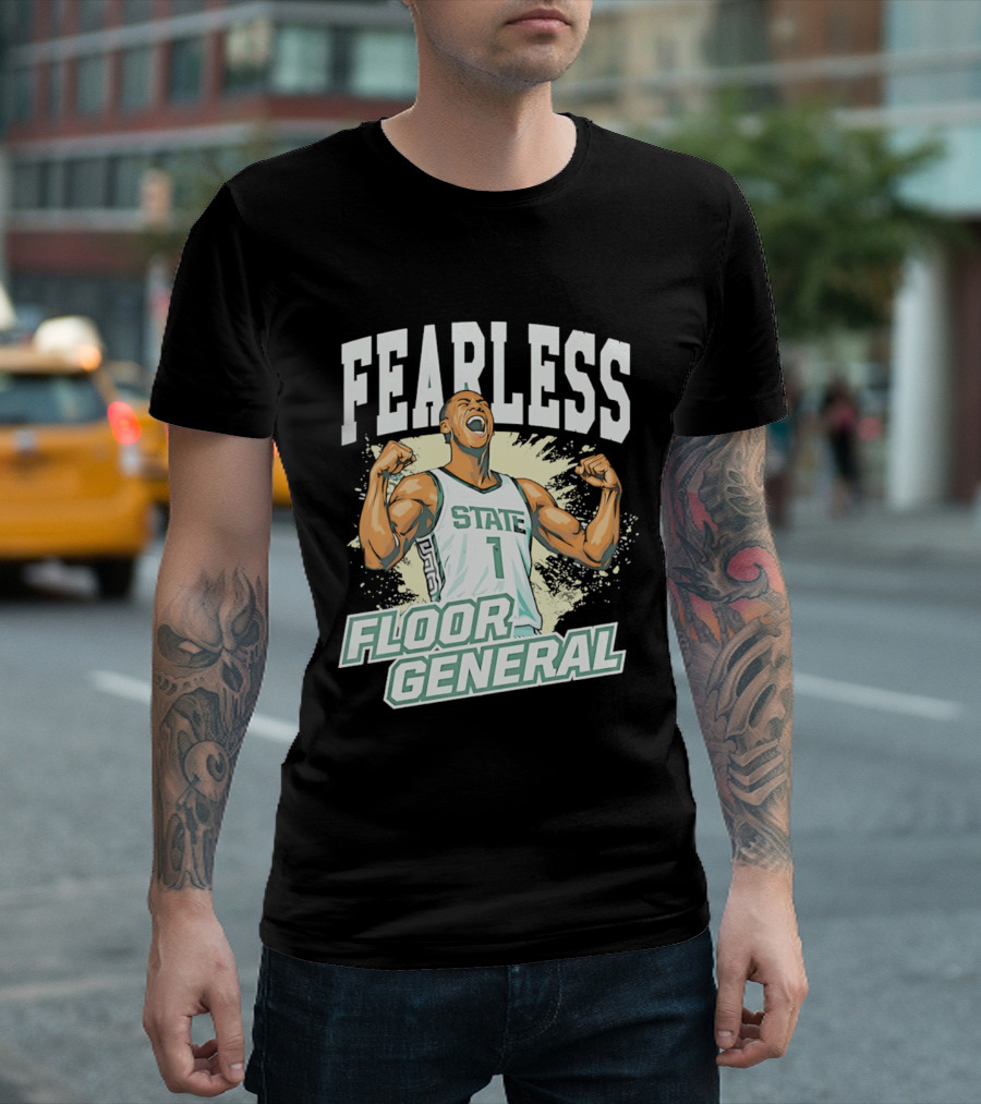 Fearless State 1 Floor General MM26 Michigan State Spartans T-Shirt