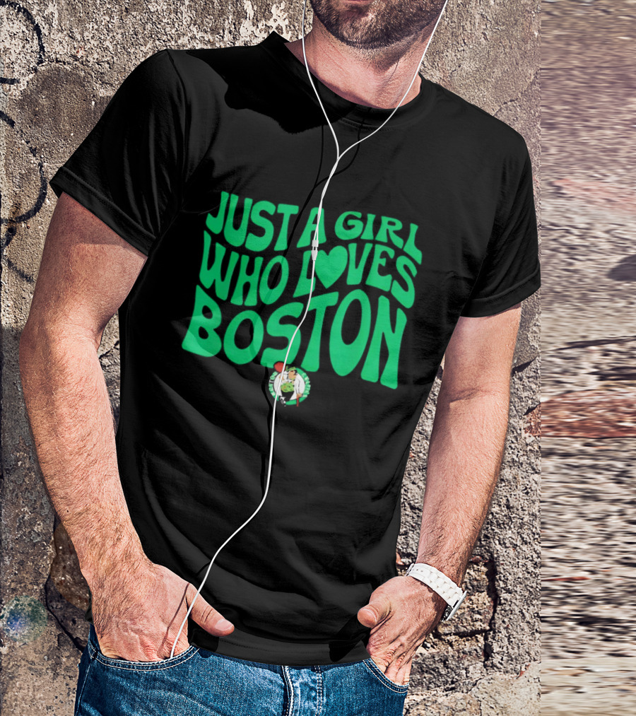 Just A Girl Who Loves Boston Celtics With Heart T-Shirt
