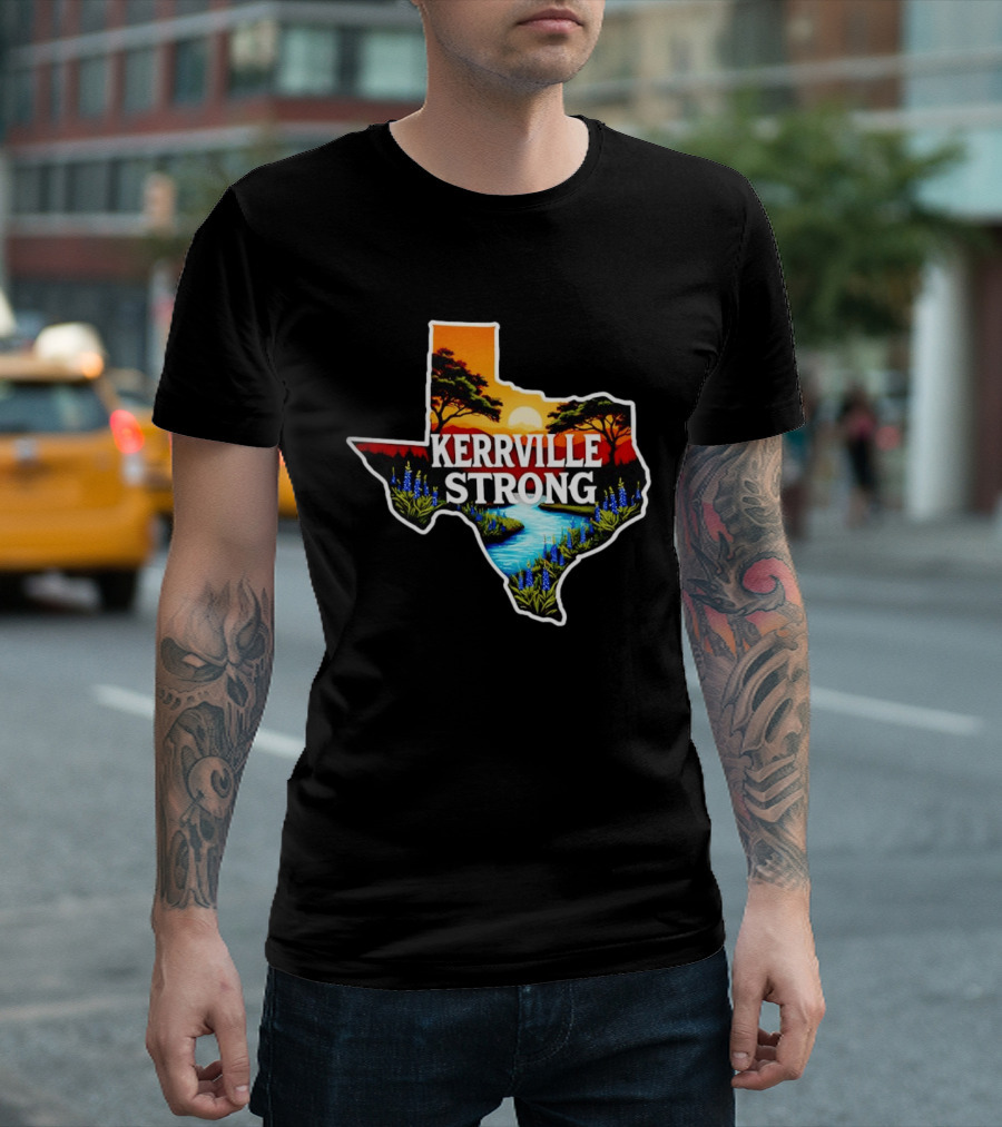 Kerrville Strong Texas Hill Country Scenery Support T-Shirt