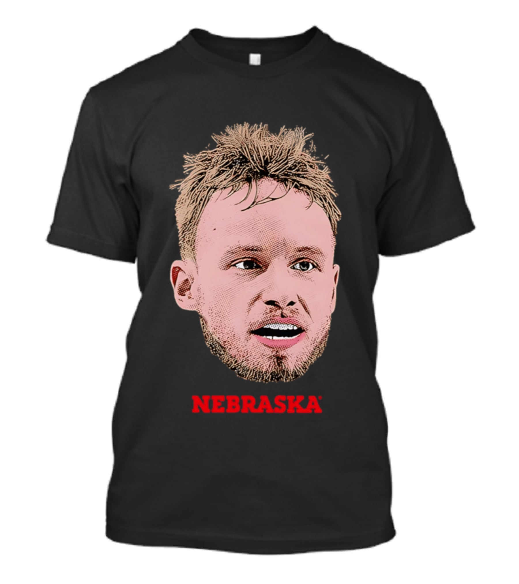 Rienk Mast Nebraska Cornhuskers Big Head Basketball Fan Favorite T-Shirt
