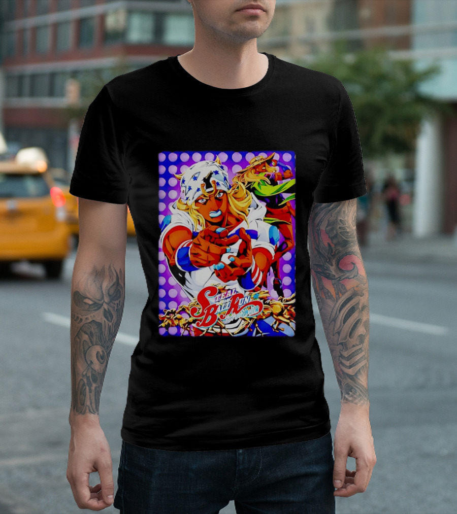 Steal Ball Run Anime JoJo's Bizarre Adventure Colorful Manga T-Shirt